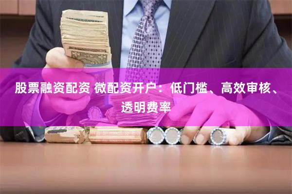 股票融资配资 微配资开户：低门槛、高效审核、透明费率